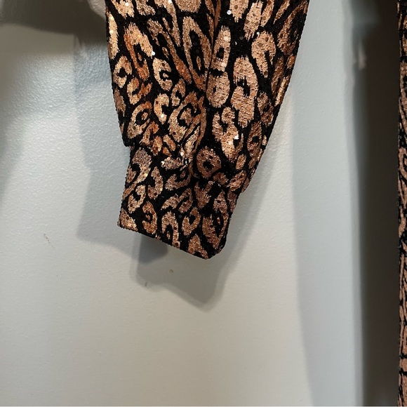 Size 14 - BOOHOO.women’s Glitter Tunic Dress Pullover Metallic Rose Gold Strap - Picture 11 of 12